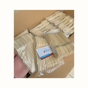 Juego de cubiertos de madera biodegradable desechable para fiestas Kit de cuchara tenedor cuchillo reutilizable a granel - Product Image 1