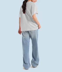 T-shirt personnalisé pour femme en coton 100 % de haute qualité, impression de votre marque, graphiques, été, séchage rapide, respirant – Collection 2026 (vente en gros) - Product Image 3