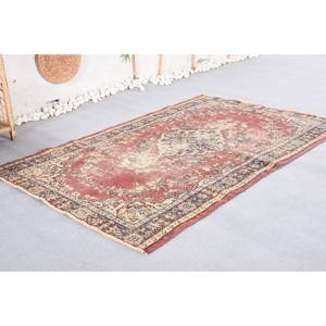 Alfombra de lana Vintage rojo Beige área grande patrón de retazos tradicional diseño de comedor 10mm 3,9 'X 6,2 'respetuoso con el medio ambiente - Product Image 3