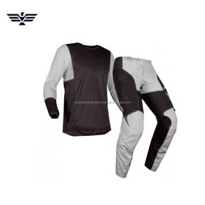 Combinaison de course moto unisexe, ensemble chemise et pantalon à manches longues, respirant, séchage rapide, % polyester, personnalisable avec le nom de l'équipe, toutes saisons - Product Image 1