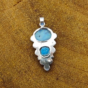 Colgante de Plata de Ley 925 de diseño nepalí, regalo de plata fina de moda para niños para fiesta o boda con piedras preciosas de turquesa Coral - Product Image 2
