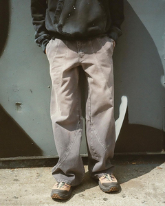 Gran Oferta personalizada, algodón desteñido al sol, holgado, de gran tamaño, pierna recta, retales en blanco, lavado ácido, pantalones vaqueros Vintage desgastados, pantalones vaqueros para hombre - Product Image 3