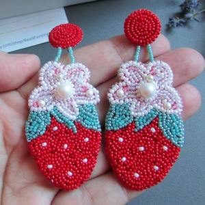 Pendientes Clásicos de Gota con Cuentas de Semillas y Gancho, con Color Personalizado para Aniversario de Mujer - Product Image 1