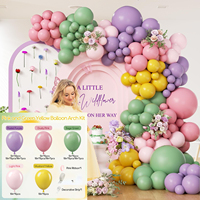 Kit d'arche de guirlande de ballons en latex et en feuille de papier d'aluminium multicolores macaron, ballons de différentes tailles pour mariage, anniversaire, fête d'enfants