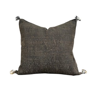 Housse de coussin carrée de luxe marocaine berbère faite à la main, motif géométrique tribal, écologique, 100 % coton, pour coussin décoratif - Product Image 2