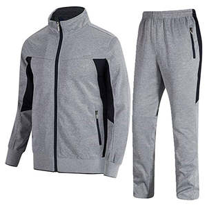 Vêtements de sport Gym 100% coton Fitness Tech polaire formation survêtements pour unisexe deux pièces ensemble survêtements Jogging costume pour hommes - Product Image 1