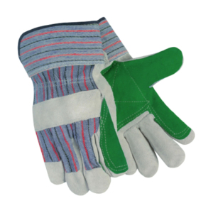 Guantes DE SEGURIDAD DE CUERO dividido de piel de vaca de alta calidad Guantes de trabajo de goma para la industria canadiense Rigger Construcción Pistola de mano Palma - Product Image 4