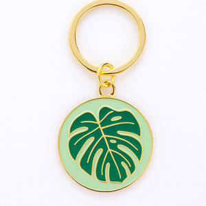 Llaveros de Diseño Floral Personalizados de Zinc con Esmalte Suave y Baño de Oro para Regalos de Recuerdo - Product Image 3