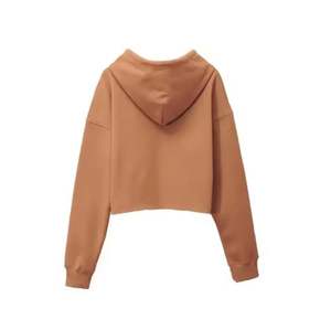 Sweat-shirt à capuche court pour femmes en coton polaire chaud vêtements d'hiver OEM logo personnalisé fournisseur - Product Image 5