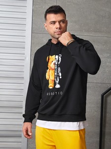 Sweat à capuche thermique pour homme, personnalisé, en molleton de coton, tissu tricoté, mode automne-hiver - Product Image 5