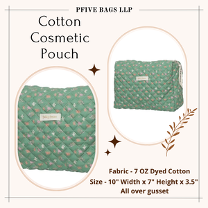 Pochette cosmétique en coton de haute qualité avec fermeture à glissière dernière pochette cosmétique en coton conçue à vendre par les exportateurs - Product Image 4