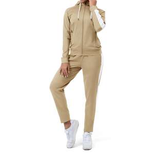 Conjunto Deportivo de Invierno para Mujer de Alta Calidad, con Cremallera, Pantalones Holgados de Cintura Alta Elástica y Top, Dos Piezas - Product Image 1