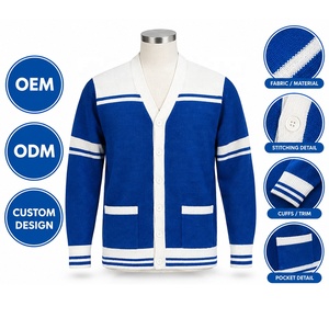 Cardigan en tricot personnalisé ZPB pour sororité, broderie de lettres grecques, col en V, vêtements personnalisés pour femmes - Product Image 1