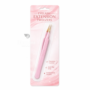 Pinzas para Pestañas Rosadas MANAN INSTRUMENTS Premium, Acero Inoxidable Dorado, Punta de Precisión Suave, Herramienta de Aislamiento de Cejas, Calidad de Salón - Product Image 5