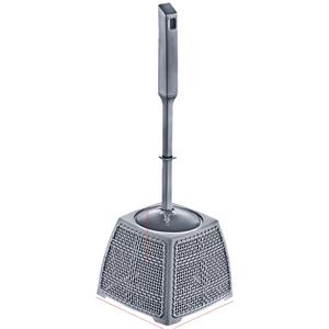 Afossa – Ensemble de porte-brosse de toilette rectangulaire moderne et élégant en plastique PP, durable, hauteur 37 cm, design tissé par injection écologique - Product Image 4