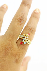 Citrine Blue Topaz Engagement 925 Sterling <b>Silver</b> Handmade <b>Wedding</b> <b>Ring</b> <b>For</b> <b>Women</b> - Party Wear Anniversary <b>Ring</b> Gift - Product Image 6