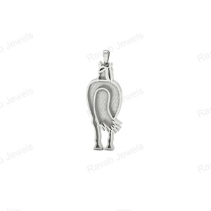 2025 haute qualité 925 argent Sterling 42x15mm lait maternel souvenir plaqué or pendentif femmes chanceux bijoux trouver des composants - Product Image 2