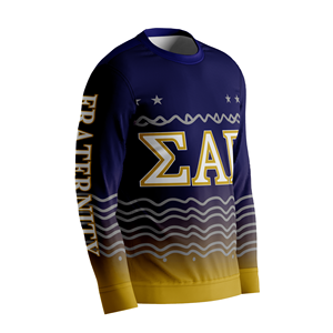 Suéteres Tejidos Personalizados con Diseño OEM de la Hermandad Sigma Alpha Epsilon, Suéteres Navideños Feos Tejidos a Máquina con Cuello Redondo para Hombre - Product Image 3