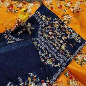 Indian Bollywood Soft <b>Tissu</b> Organza Silk Heavy Embroidery Sari Latest Exclusive Saree Ethnic Bridal Adults <b>Wedding</b> Stunning Look - Product Image 6