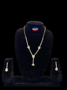 Collar de acero inoxidable con diamantes de imitación para mujer, conjunto de joyas con pendientes, estilo Vintage para compromiso de boda - Product Image 6