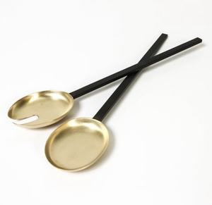 Ensemble de serveurs à salade en acier inoxydable de style élégant, personnalisé pour les occasions de mariage, ustensiles de cuisine d'hôtel, couverts au meilleur prix - Product Image 3