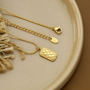 Ensemble de bijoux vintage anti-ternissement plaqué or 14K 18K PVD en acier inoxydable 316L, collier et boucles d'oreilles pour femmes - Product Image 6