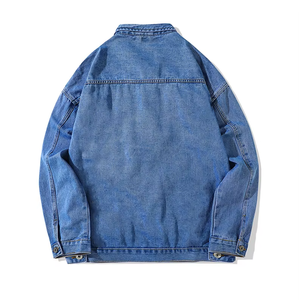 Chaqueta Vaquera Casual Ajustada al por Mayor, Chaqueta Vaquera con Logotipo Personalizado, Chaqueta Vaquera de Talla Grande para Hombre, Abrigo de Moda - Product Image 6