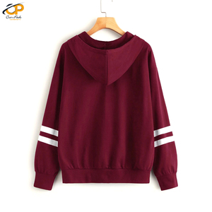 Venta al por mayor logotipo personalizado de Color liso, cremallera sudaderas con capucha de gran tamaño en blanco de moda sudaderas con capucha de manga larga sudaderas con capucha - Product Image 5