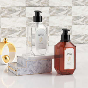 Flacon pulvérisateur carré en plastique PETG de 300 ml (10 oz) pour shampoing, après-shampoing, gel douche, emballage personnalisé, vente en gros - Product Image 1