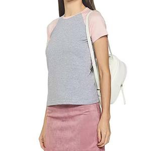 Camiseta Deportiva de Verano para Mujer, Cuello Redondo, Bloques de Color, Manga Corta Regular, 100% Algodón Jersey 220GSM, Marca de Moda, Superventas - Product Image 5