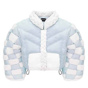 Blouson d'hiver pour homme de haute qualité avec logo personnalisé, fabriqué en usine OEM, fermeture éclair lavée, grande taille, imperméable, tricoté - Product Image 3