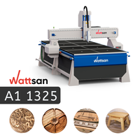 Routeur CNC Wattsan 2025 A1 1325 pour la gravure sur bois et la sculpture 3D avec des composants industriels pour le travail du bois