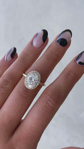 แหวนหมั้นทำจากทองคำ14K สีเหลืองทองที่ผ่านการรับรองจาก IGI เครื่องประดับงานแต่งงานสไตล์คลาสสิกสำหรับผู้หญิง - Product Image 4