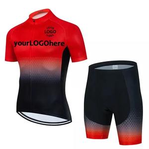 Conjunto de Jersey y pantalones cortos de ciclismo personalizado para hombre, uniforme de Ciclismo de secado rápido, venta al por mayor - Product Image 3