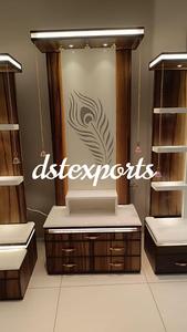Contemporary Teak <b>Wood</b> Handmade Puja Mandir Home Furniture Customized Size Durable Modern Design <b>Laser</b> <b>Cutting</b> - Product Image 2