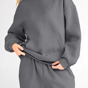 Sudadera con Capucha Personalizada con Diseño Impreso, MOQ Bajo, para Mujer, Invierno, Logotipo Frontal, Ligera, Transpirable, de Forro Polar, Alta Calidad - Product Image 1