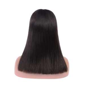 Vente en gros Perruques frontales sans colle originales Cheveux chinois vierges de couleur naturelle droits parfaits pour dentelle 8-14 pouces 250% densité - Product Image 4