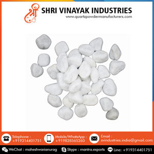 Galets ronds blancs neige, pour jardin, vente d'usine, - Product Image 6