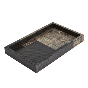 Bandeja de cuerno moderna para escaparate de mesa decorativa perfecta para fiestas, bodas y decoración sofisticada para el hogar - Product Image 6