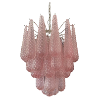 Grand Lustre de Luxe Italien Vintage Murano Bleu Art Lustre en Verre Luminaires pour Maison