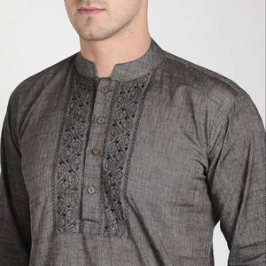 Ensemble Salwar Kameez Traditionnel Indien/Pakistanais pour Hommes Tradeem Sports, Brodé, Infroissable, Séchage Rapide, Personnalisable, Été - Product Image 1