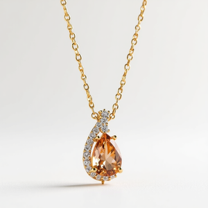 สร้อยคอชุบทอง18K สีเงิน S925 CZ ดีไซน์ใหม่สำหรับผู้หญิงและผู้หญิง - Product Image 1