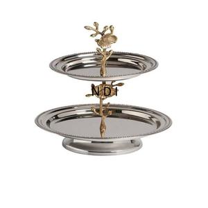 Support de gâteau en métal de célébration de fête d'anniversaire de luxe présentoir de gâteau de tasse de Dessert de finition brillante personnalisé - Product Image 1