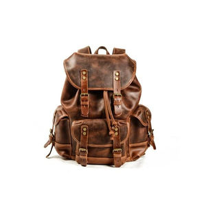 OEM Sac à dos en cuir unisexe léger et imperméable Conception personnalisée en cuir véritable Nouveau style pour une utilisation en extérieur Demande du client - Product Image 1