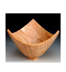 Cuenco para servir comida con forma personalizada de diseño fantástico, cuenco de madera hecho a mano de alta calidad de proveedores de venta al por mayor - Product Image 1