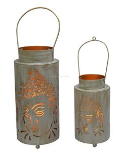 ชุดเชิงเทียนทรงเสา 2 ชิ้น งานเหล็กฉลุลายโบราณ ทำมือ สำหรับตกแต่งบ้านในวันคริสต์มาสและวันวาเลนไทน์ - Product Image 3