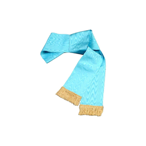 Écharpes maçonniques brodées du Rite écossais du 33e degré, à coudre, en moiré blanc avec bordure dorée, de bonne qualité, nouveau style, service OEM - Product Image 3