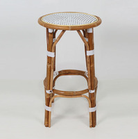 Tabouret de bar en rotin Fiori, style bistrot français, design moderne, pour hôtel, salon, extérieur, appartement, salle à manger, maison, bureau, meubles