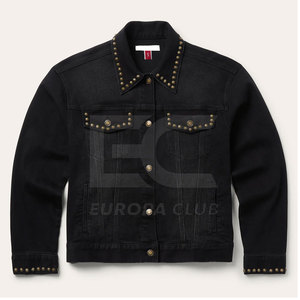 Veste en jean pour homme à prix bas et de haute qualité, logo personnalisé imprimé, veste en jean sur mesure pour homme, taille plus - Product Image 1