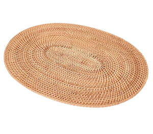 Handwoven Natural Rattan Round <b>Placemat</b> Eco Friendly Boho <b>Table</b> Mat for <b>Dining</b> <b>Table</b>, Coffee and Tea Setting from Vietnam - Product Image 1